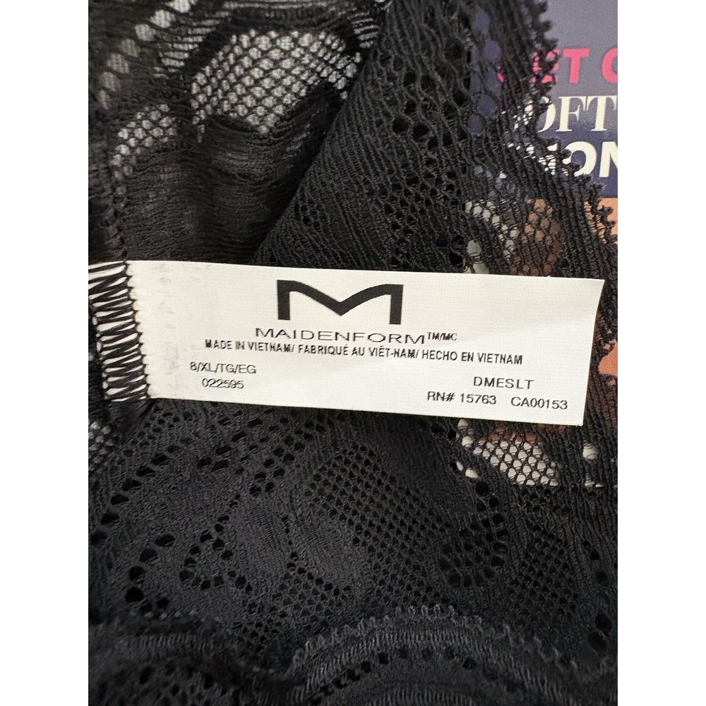 NEW Maidenform Soft Stretch Lace Thong  Xlarge Thong DMESLT 3 Pair Thongs Multi - Picture 3 of 10